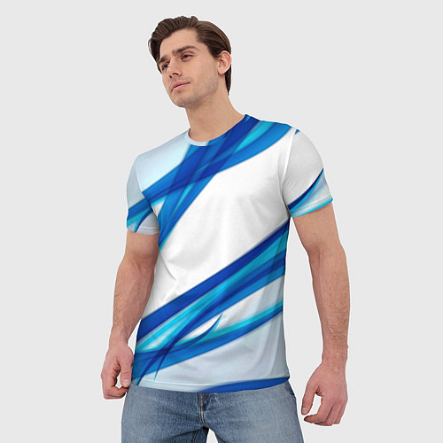 Мужская футболка STRIPES BLUE / 3D-принт – фото 3