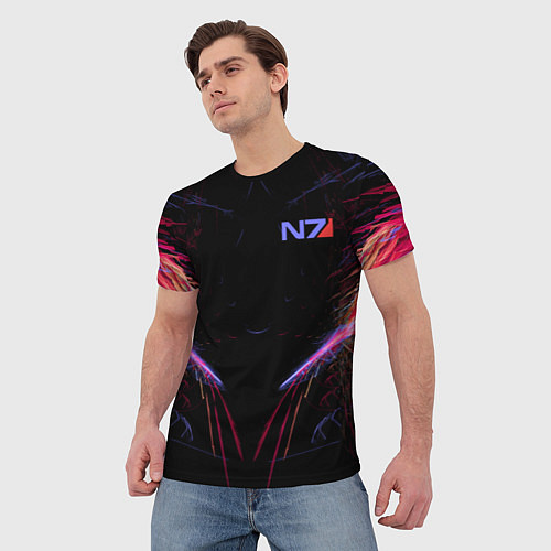 Мужская футболка N7 Neon Style / 3D-принт – фото 3