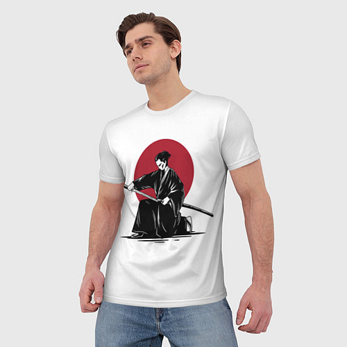 Мужская футболка Японский самурай Z / 3D-принт – фото 3