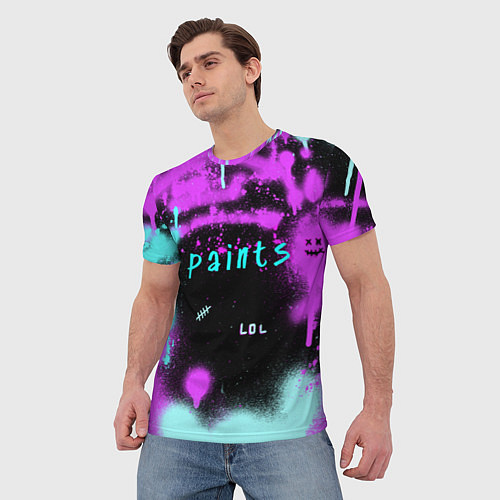 Мужская футболка Paints / 3D-принт – фото 3