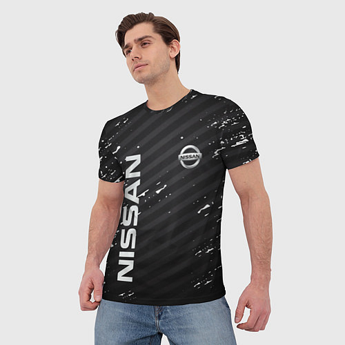 Мужская футболка NISSAN / 3D-принт – фото 3