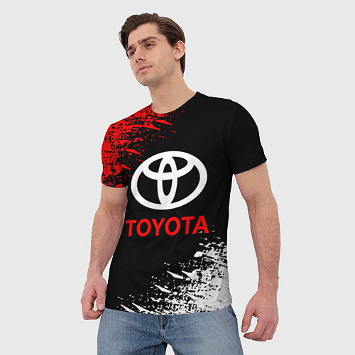 Мужская футболка TOYOTA / 3D-принт – фото 3