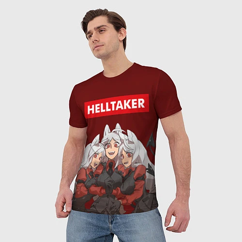 Мужская футболка HELLTAKER / 3D-принт – фото 3