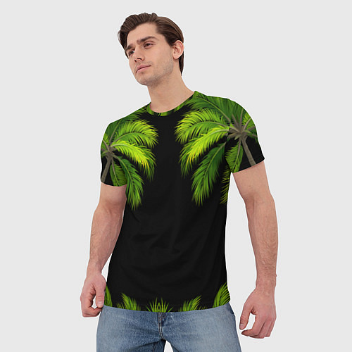 Мужская футболка Пальмы / 3D-принт – фото 3