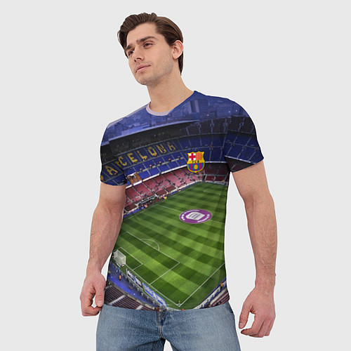 Мужская футболка FC BARCELONA / 3D-принт – фото 3