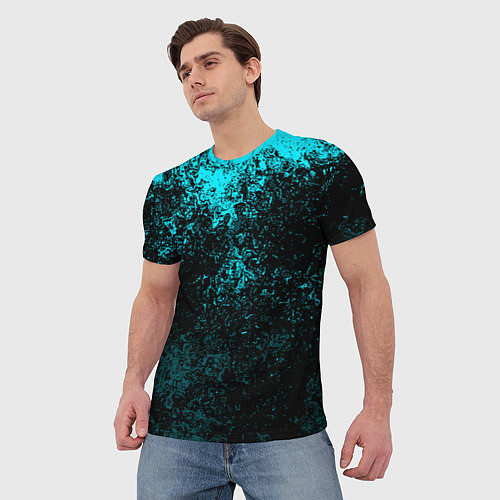 Мужская футболка БРЫЗГИ-КРАСОК НЕОН / 3D-принт – фото 3