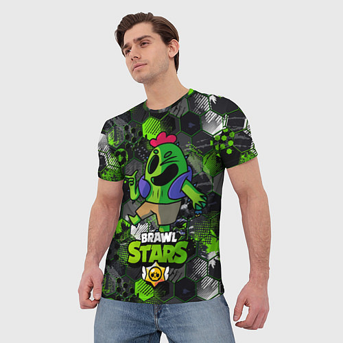 Мужская футболка Спайк brawl stars Spike / 3D-принт – фото 3