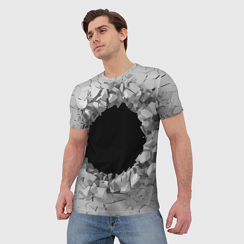 Мужская футболка Сквозная дыра / 3D-принт – фото 3