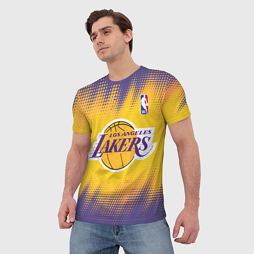 Мужская футболка Los Angeles Lakers / 3D-принт – фото 3