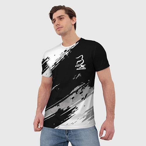 Мужская футболка Форма для мотокросса FOX / 3D-принт – фото 3