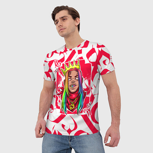 Мужская футболка 6ix9ine Tekashi / 3D-принт – фото 3