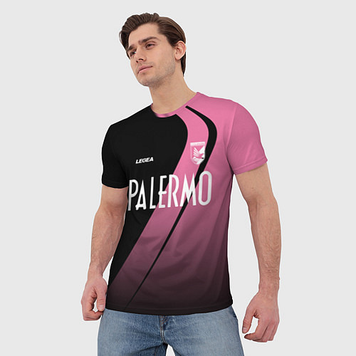 Мужская футболка PALERMO FC / 3D-принт – фото 3