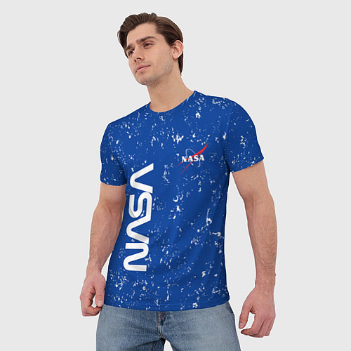 Мужская футболка NASA НАСА / 3D-принт – фото 3