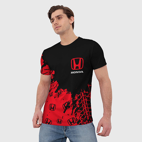 Мужская футболка HONDA ХОНДА / 3D-принт – фото 3