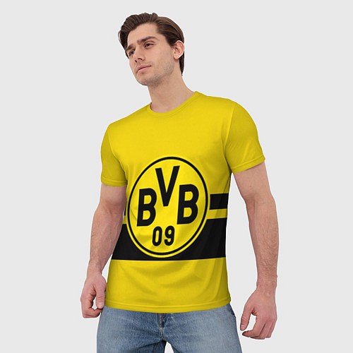 Мужская футболка BORUSSIA DORTMUND / 3D-принт – фото 3