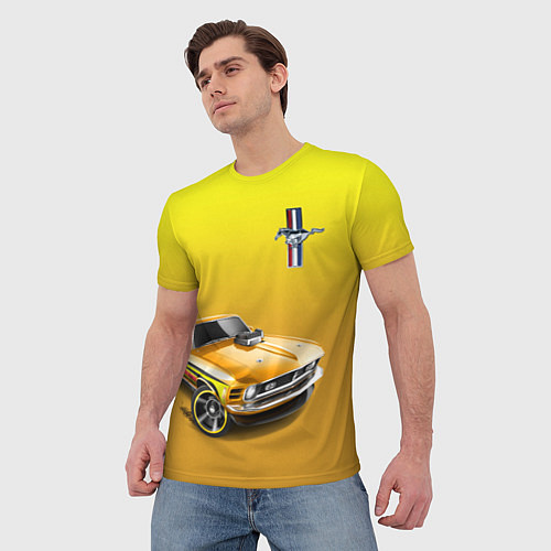 Мужская футболка Ford mustang - motorsport / 3D-принт – фото 3