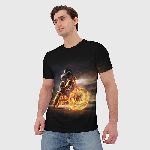 Мужская футболка Fire racer / 3D-принт – фото 3