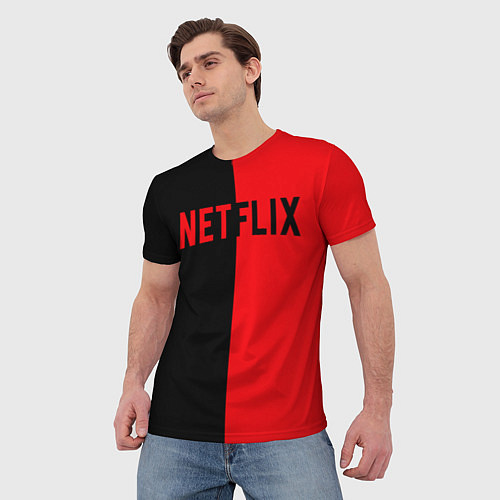 Мужская футболка NETFLIX / 3D-принт – фото 3