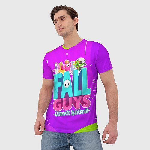Мужская футболка Fall Guys / 3D-принт – фото 3