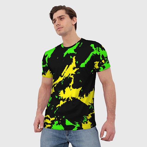 Мужская футболка Желто-зеленый / 3D-принт – фото 3