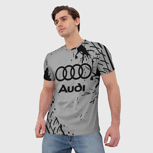 Мужская футболка AUDI АУДИ / 3D-принт – фото 3