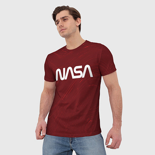 Мужская футболка NASA НАСА / 3D-принт – фото 3