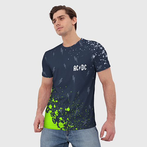 Мужская футболка AC DС / 3D-принт – фото 3