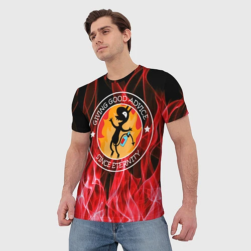 Мужская футболка FIRE / 3D-принт – фото 3