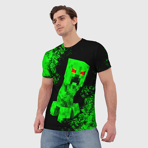Мужская футболка MINECRAFT CREEPER / 3D-принт – фото 3
