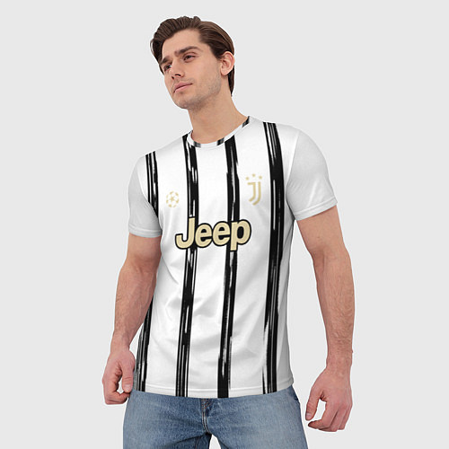 Мужская футболка Juventus Home Authentic style 202122 / 3D-принт – фото 3