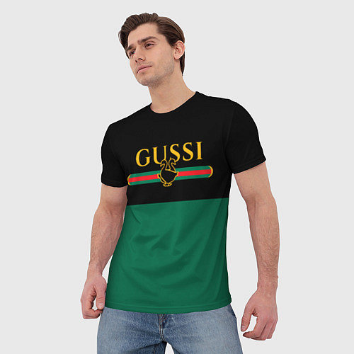 Мужская футболка GUSSI ГУСИ / 3D-принт – фото 3