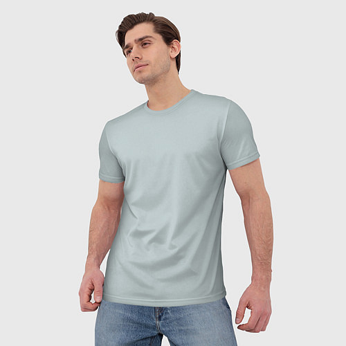 Мужская футболка Радуга v5 - голубой / 3D-принт – фото 3