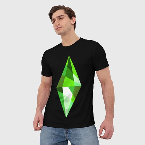 Мужская футболка The Sims Plumbob / 3D-принт – фото 3