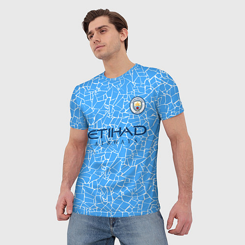 Мужская футболка Manchester City 2021 Home Kit / 3D-принт – фото 3