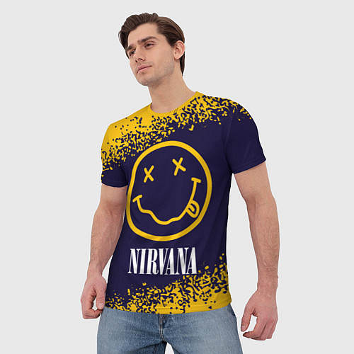 Мужская футболка NIRVANA НИРВАНА / 3D-принт – фото 3