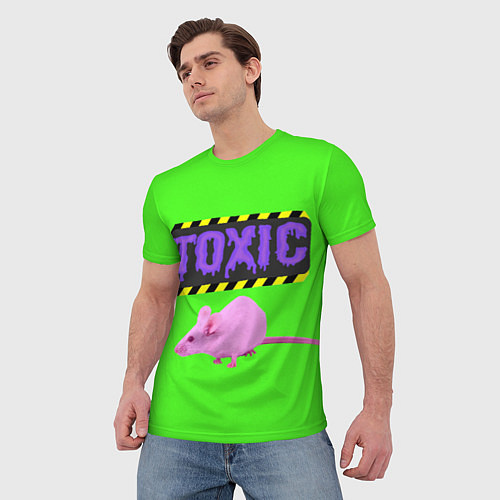 Мужская футболка Toxic / 3D-принт – фото 3