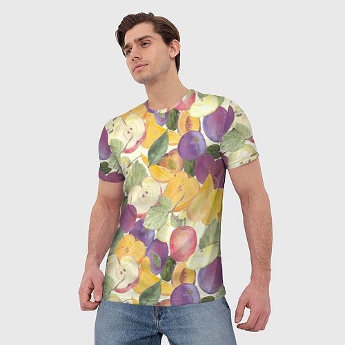 Мужская футболка Фрукты Фруктовый сад / 3D-принт – фото 3