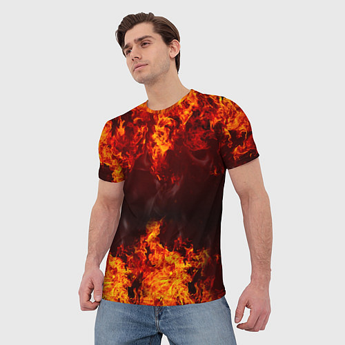 Мужская футболка Огонь / 3D-принт – фото 3