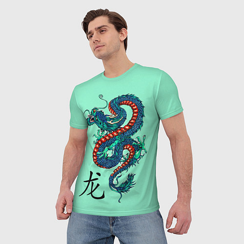 Мужская футболка Dragon / 3D-принт – фото 3