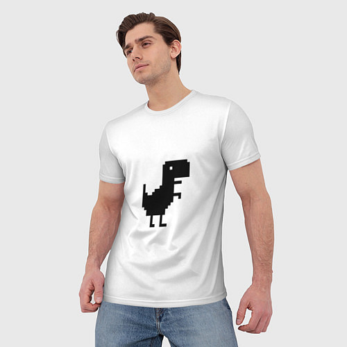 Мужская футболка Google динозаврик / 3D-принт – фото 3