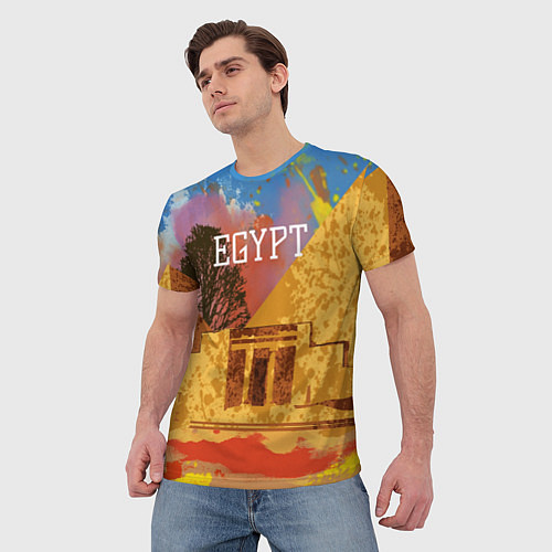 Мужская футболка Египет Пирамида Хеопса / 3D-принт – фото 3