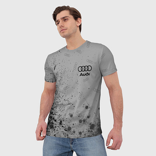 Мужская футболка AUDI АУДИ / 3D-принт – фото 3