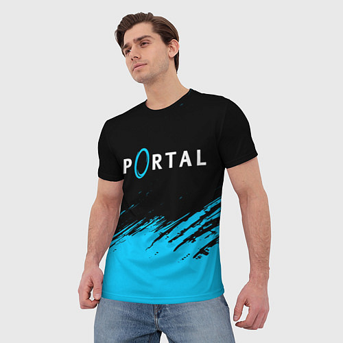Мужская футболка PORTAL ПОРТАЛ / 3D-принт – фото 3