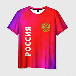 Футболка мужская РОССИЯ RUSSIA, цвет: 3D-принт