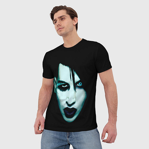 Мужская футболка Marilyn Manson / 3D-принт – фото 3