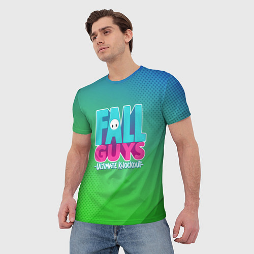 Мужская футболка FALL GUYS / 3D-принт – фото 3