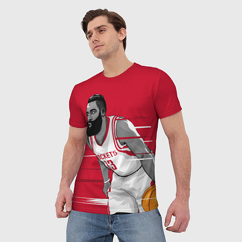 Мужская футболка James Harden Houston Rockets / 3D-принт – фото 3