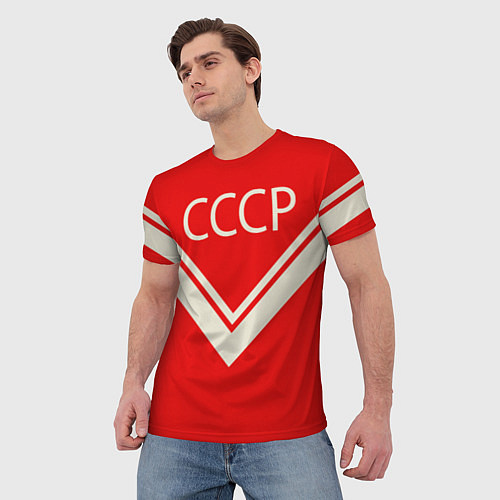 Мужская футболка СССР хоккейная форма / 3D-принт – фото 3