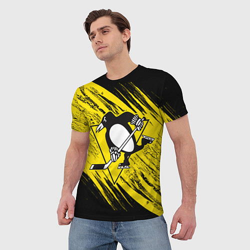 Мужская футболка Pittsburgh Penguins Sport / 3D-принт – фото 3