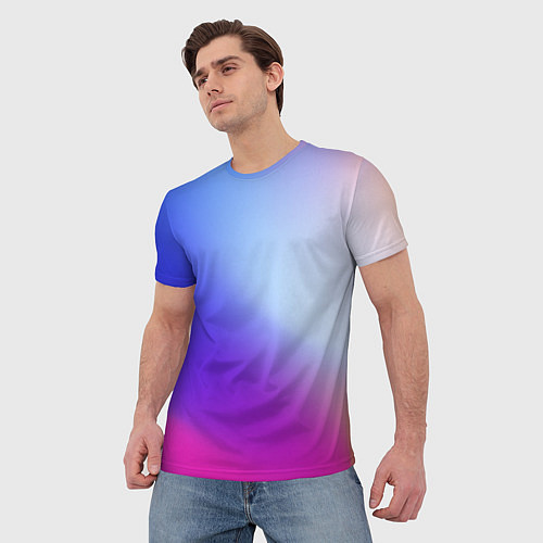 Мужская футболка Градиент Облаков / 3D-принт – фото 3